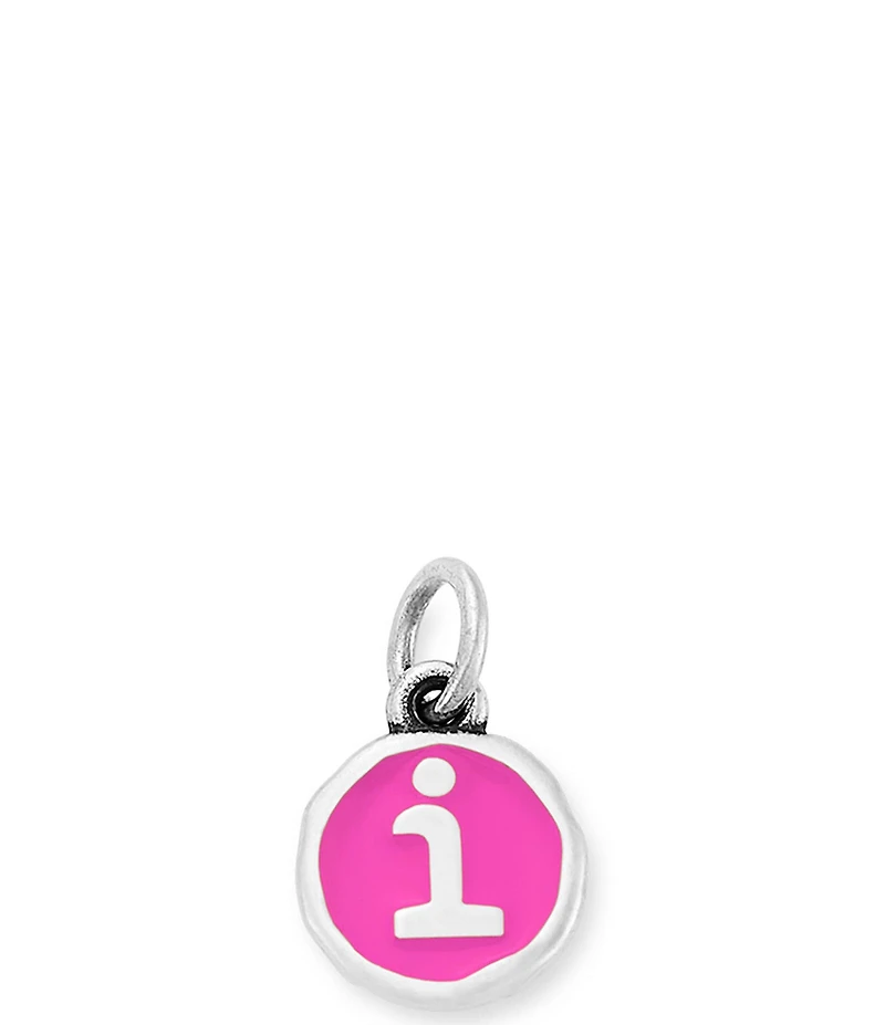 James Avery Enamel Dark Pink Initial Charm