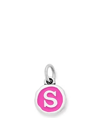 James Avery Enamel Dark Pink Initial Charm