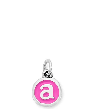 James Avery Enamel Dark Pink Initial Charm