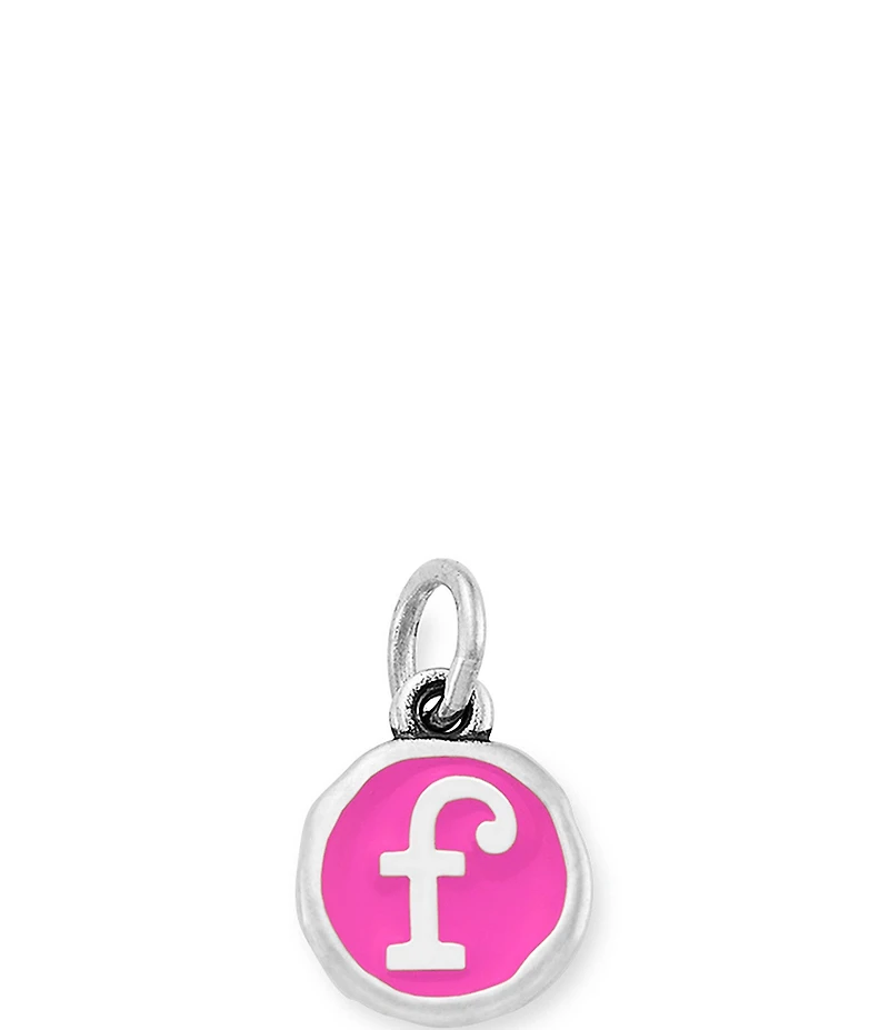 James Avery Enamel Dark Pink Initial Charm