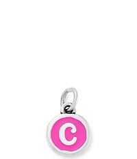 James Avery Enamel Dark Pink Initial Charm