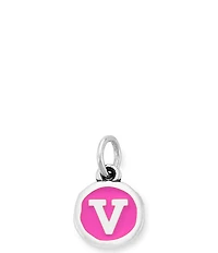 James Avery Enamel Dark Pink Initial Charm