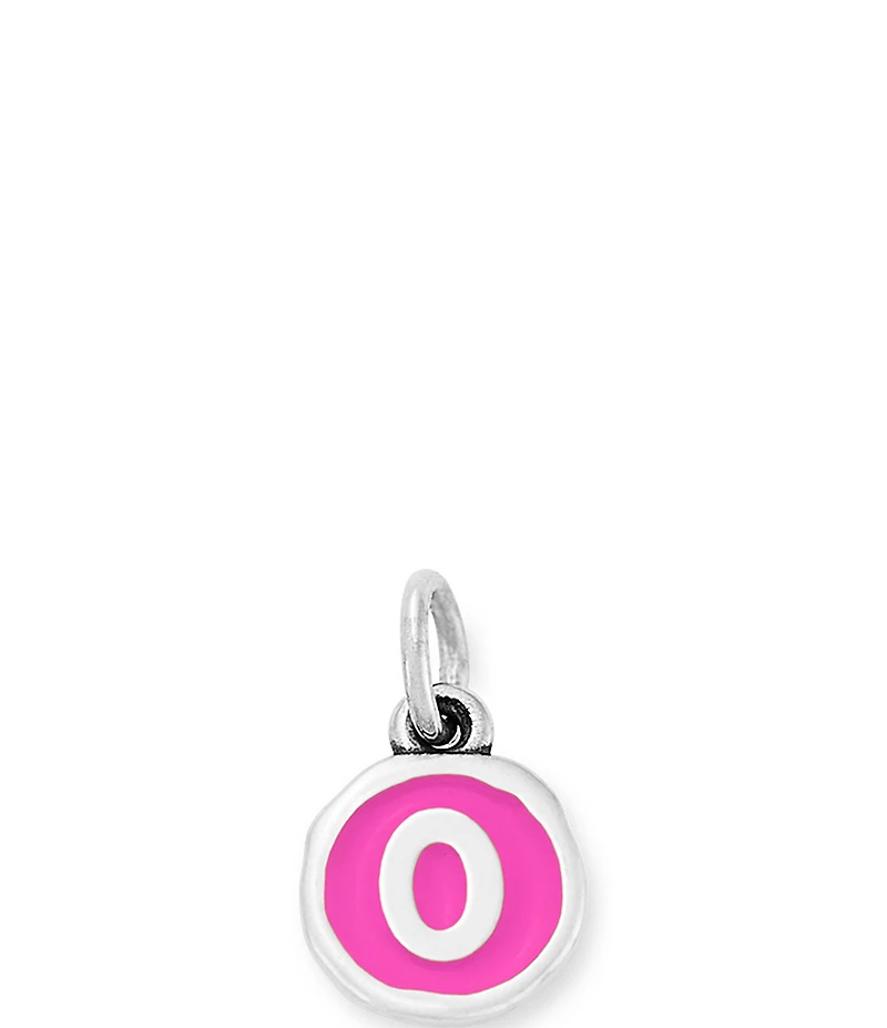 James Avery Enamel Dark Pink Initial Charm