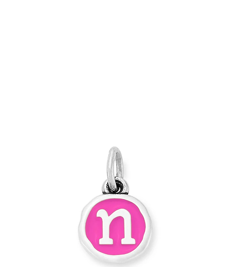 James Avery Enamel Dark Pink Initial Charm