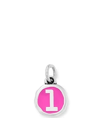 James Avery Enamel Dark Pink Initial Charm