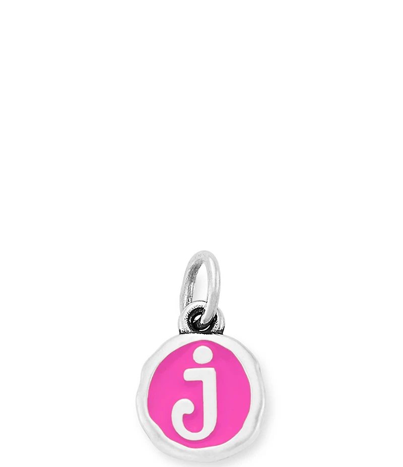 James Avery Enamel Dark Pink Initial Charm