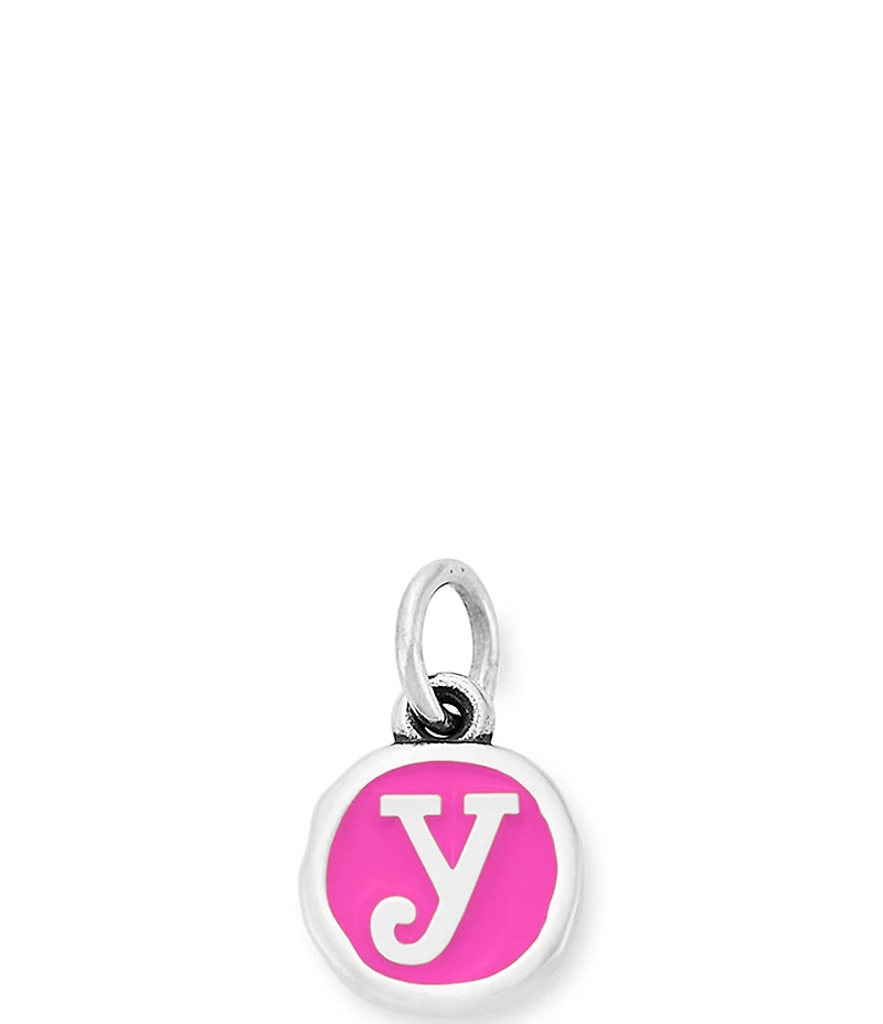 James Avery Enamel Dark Pink Initial Charm