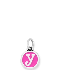 James Avery Enamel Dark Pink Initial Charm