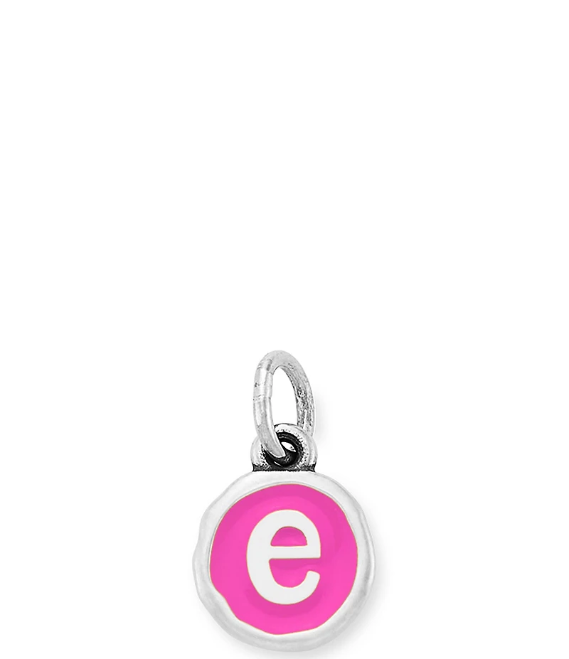 James Avery Enamel Dark Pink Initial Charm