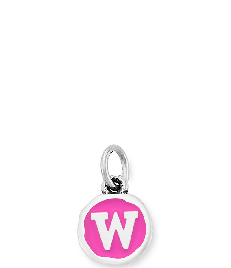 James Avery Enamel Dark Pink Initial Charm