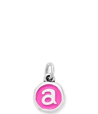 James Avery Enamel Dark Pink Initial Charm