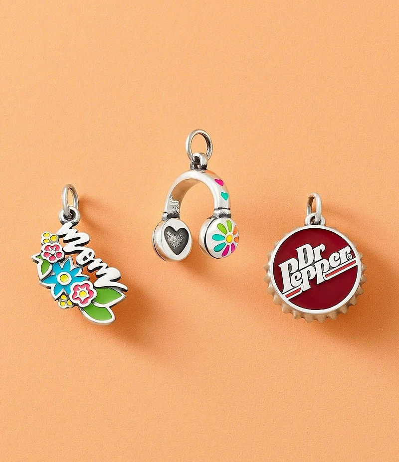 James Avery Enamel Dr Pepper Bottle Cap Novelty Charm