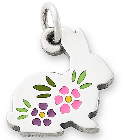 James Avery Enamel Floral Bunny Charm