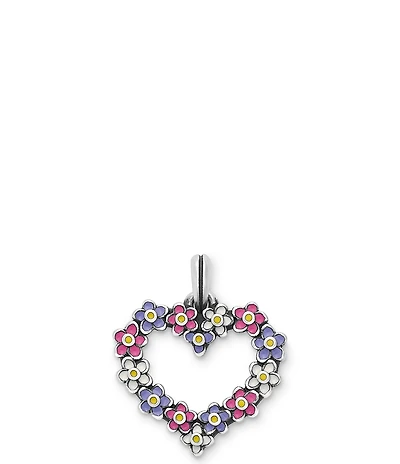 James Avery Enamel Floral Heart Wreath Charm