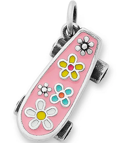 James Avery Enamel Floral Skateboard Charm