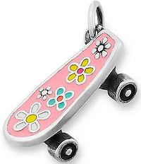 James Avery Enamel Floral Skateboard Charm