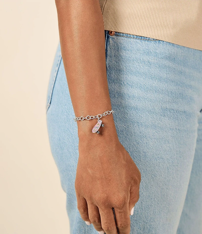 James Avery Enamel Floral Skateboard Charm