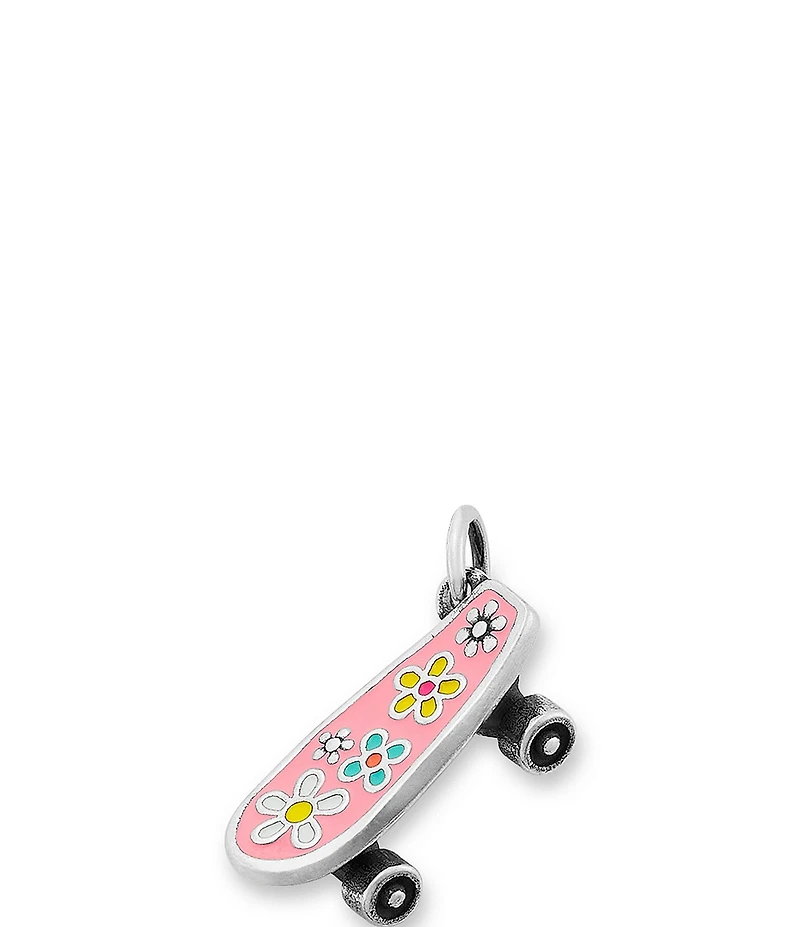 James Avery Enamel Floral Skateboard Charm