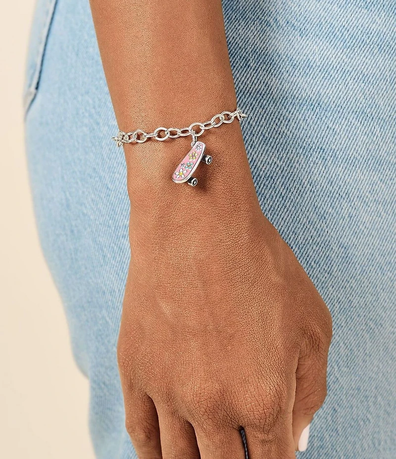 James Avery Enamel Floral Skateboard Charm