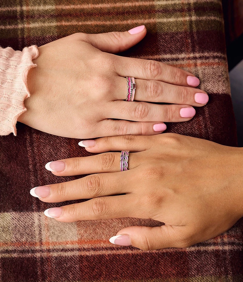 James Avery Enamel Gemstone Stacker Ring