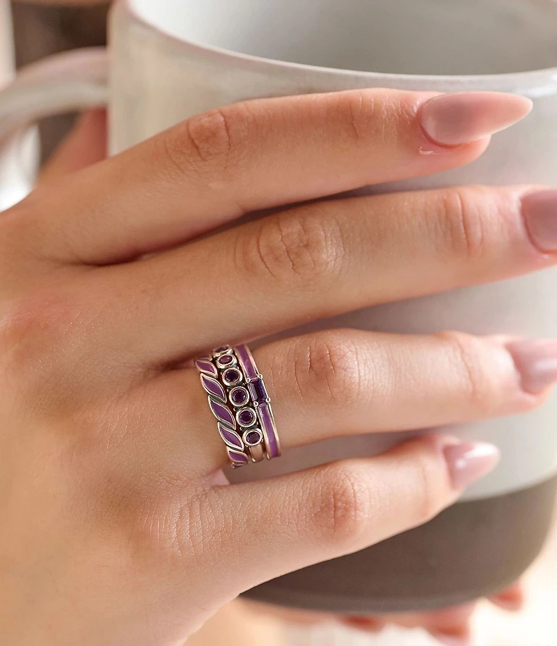 James Avery Enamel Gemstone Stacker Ring