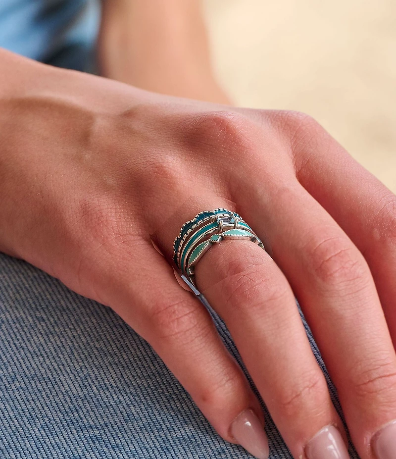 James Avery Enamel Gemstone Stacker Ring