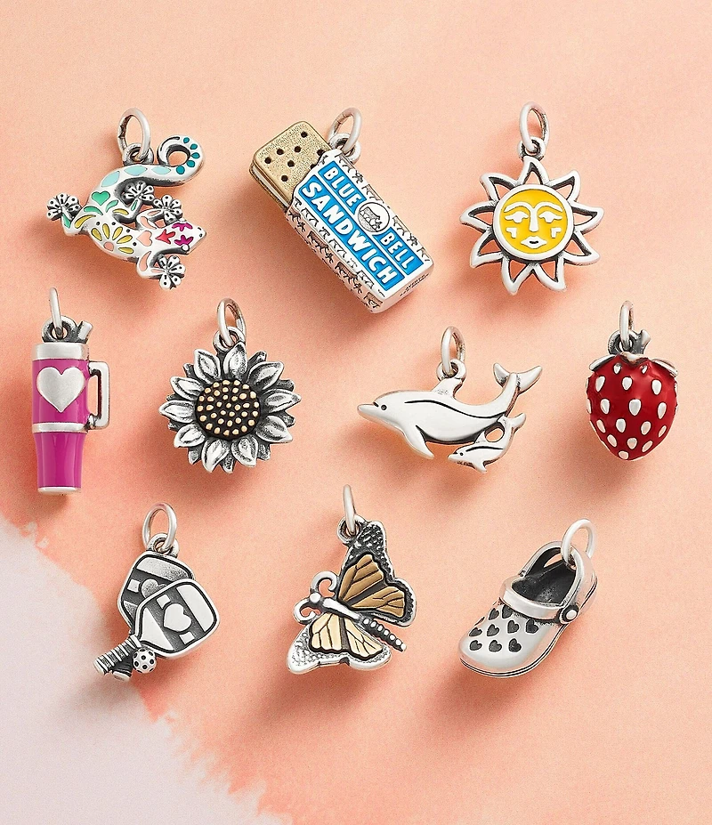 James Avery Enamel Love My Heart Cup Novelty Charm