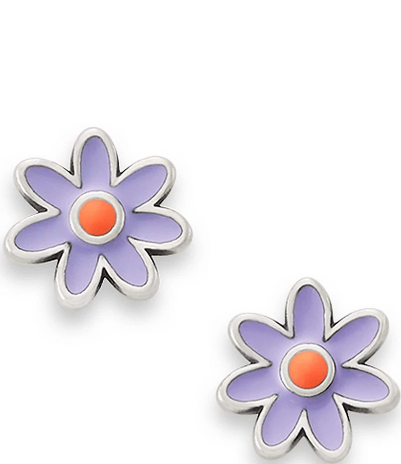 James Avery Enamel Mini Flower Stud Earrings