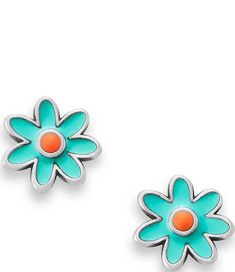James Avery Enamel Mini Flower Stud Earrings