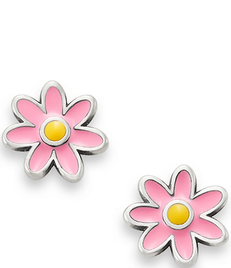 James Avery Enamel Mini Flower Stud Earrings