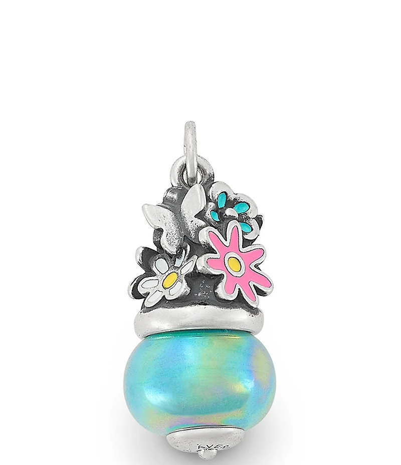 James Avery Enamel Mini Flowers Art Glass Bead Charm