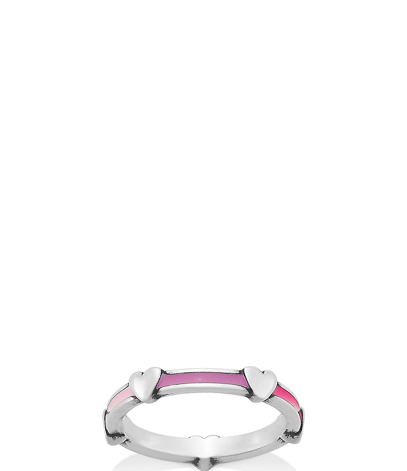 James Avery Enamel Multi Hearts Band Ring