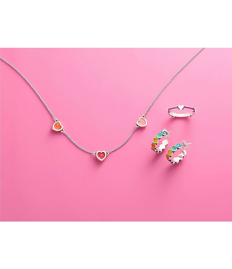 James Avery Enamel Multi Hearts Band Ring
