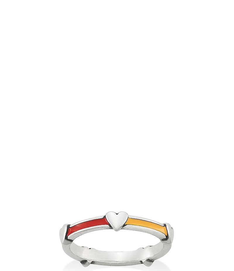 James Avery Enamel Multi Hearts Band Ring