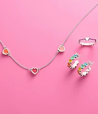 James Avery Enamel Multi-Pink Hearts Band Ring