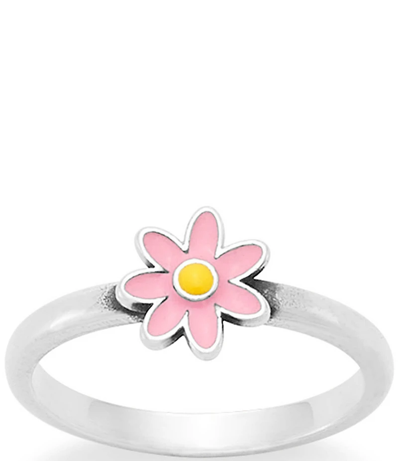 James Avery Enamel Yellow Floral Band Ring