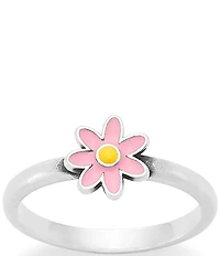 James Avery Enamel Yellow Floral Band Ring