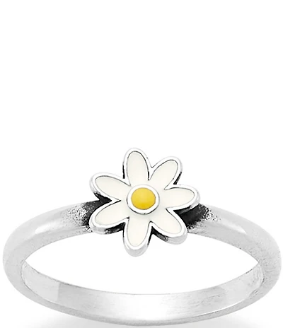 James Avery Enamel Yellow Floral Band Ring
