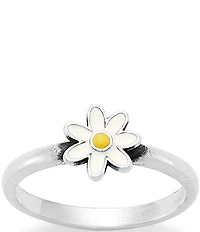 James Avery Enamel Yellow Floral Band Ring