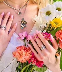 James Avery Enamel Yellow Floral Band Ring