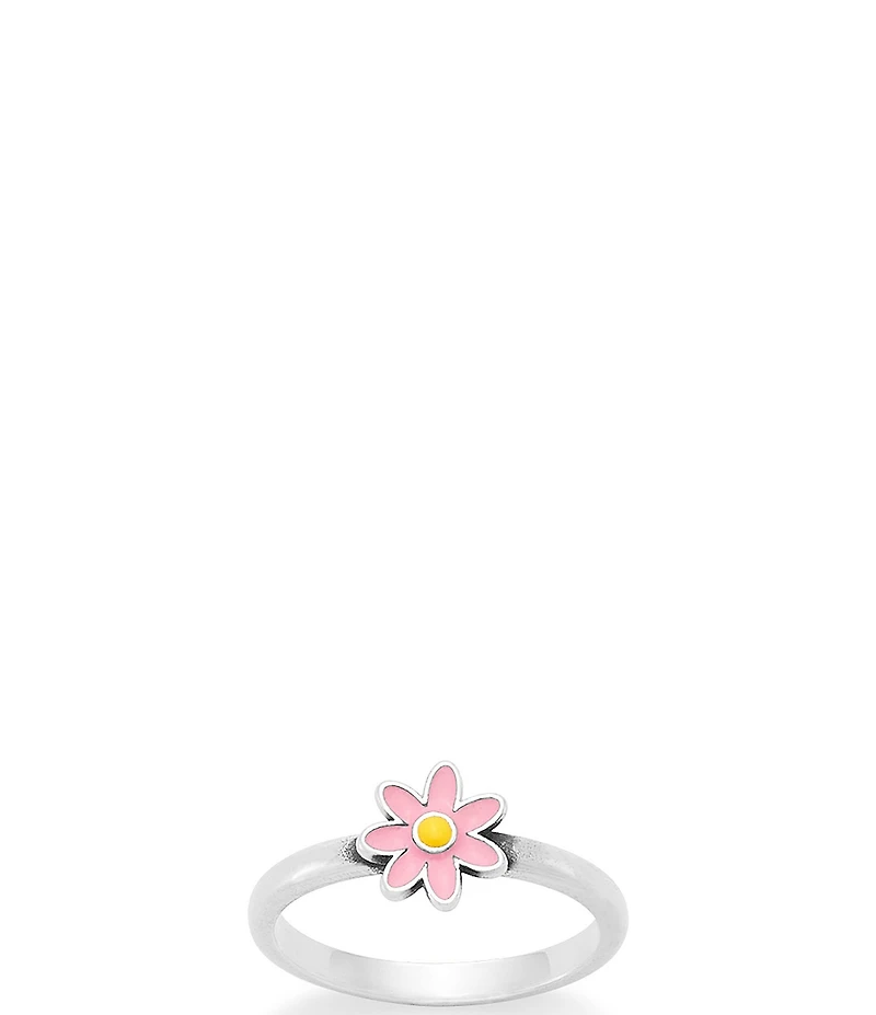 James Avery Enamel Yellow Floral Band Ring