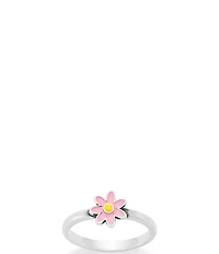 James Avery Enamel Yellow Floral Band Ring