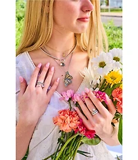 James Avery Enamel Yellow Floral Band Ring