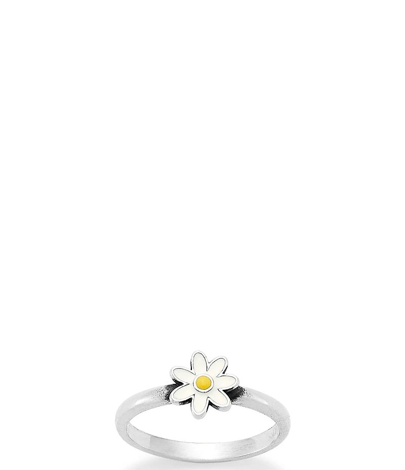 James Avery Enamel Yellow Floral Band Ring