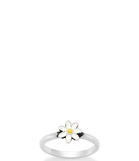 James Avery Enamel Yellow Floral Band Ring