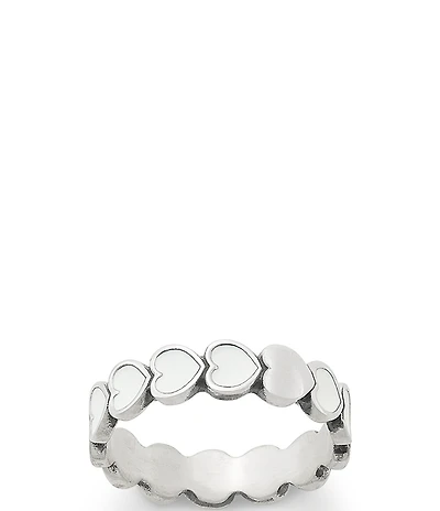 James Avery Enamel Connected Hearts Ring
