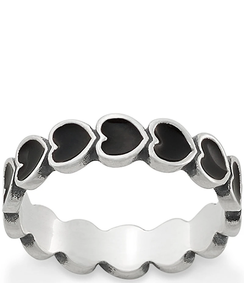 James Avery Enamel Connected Hearts Ring