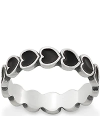 James Avery Enamel Connected Hearts Ring