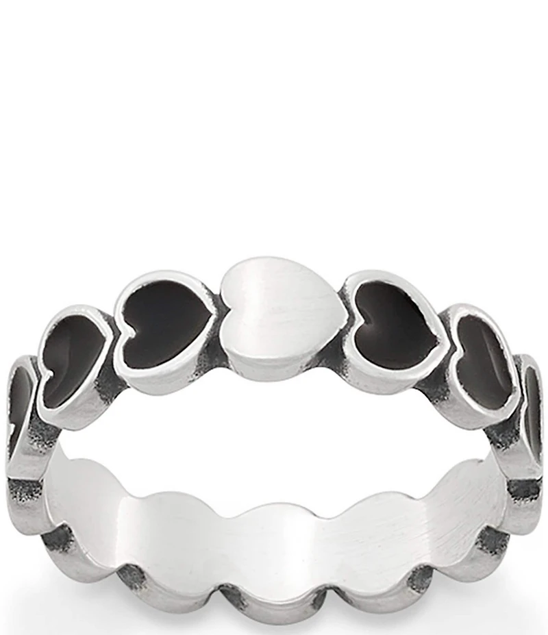 James Avery Enamel Connected Hearts Ring