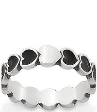James Avery Enamel Connected Hearts Ring
